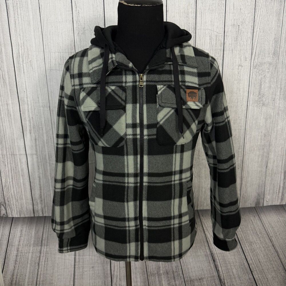 Buffalo Outdoors Workwear Men's Medium Multicolor Plaid Fleece Full Zip Jacket